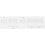 Graf barrières urbaines - City Design - éléments en acier verticaux à extrémités arrondies et tubes en acier horizontaux_2