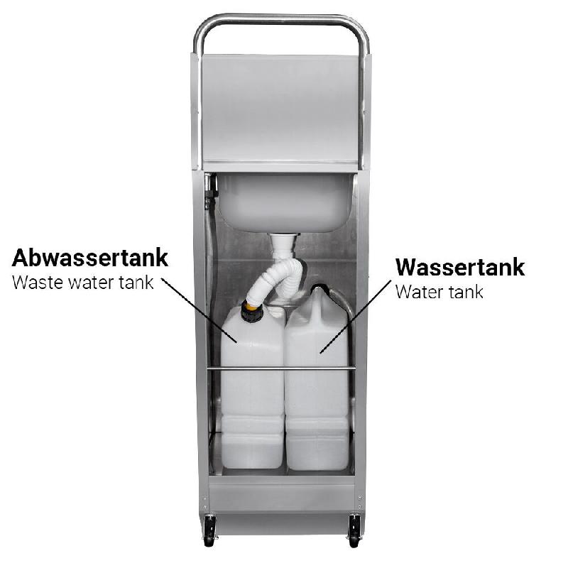 Lave-mains inox avec distributeur de savon et essuie-mains | GGM - HWBP4312PS_2