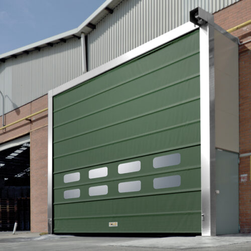 Porte à empilement rapide robuste VertiGO - grande résistance au vent - fermeture jusqu'à 22 m de largeur_2