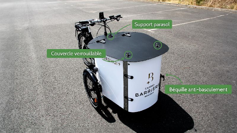 Triporteur électrique Nihola Cargo XL événementiel avec moteur pédalier SHIMANO E6100 - 230L, 100kg_2