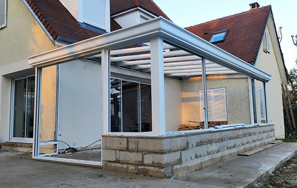 Véranda sur mesure en aluminium Blanc - Vitrage teinté_2