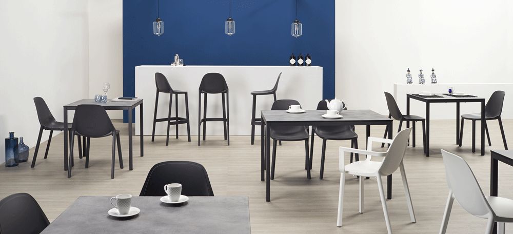 Chaise de restaurant - modèle Piu - technopolymère recyclé renforcé fibre de verre - usage intérieur/extérieur - empilable_2
