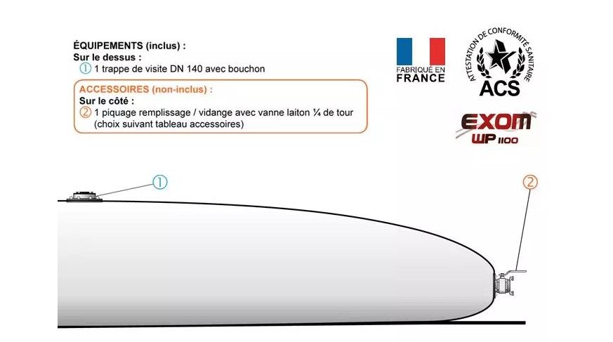 Citerne souple eau potable WP1100 - Neatfx - 90 m³ - Toile EXOM ACS - Compacte et pliable_2