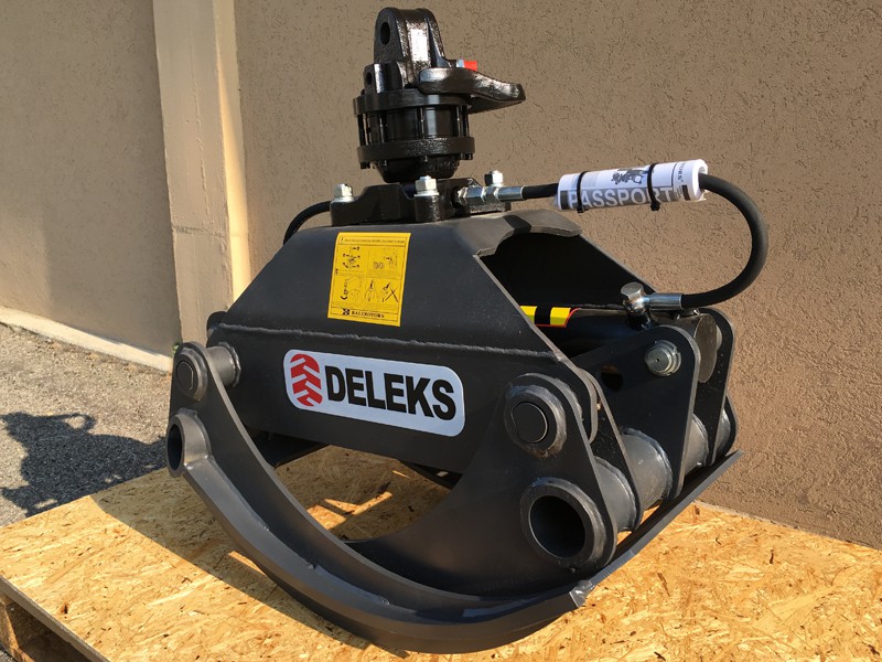 Dk-14 grappin forestier + rotator baltrotor 3 tonnes pour pelleteuse - deleks srl_2