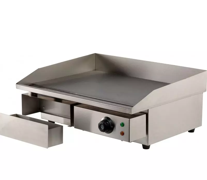 Plaque grille électrique COMBISTEEL - 230V - Réf 7455.1075 - Surface lisse - Acier inoxydable 430_2