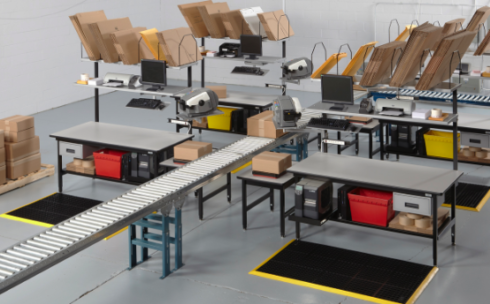 Poste d'emballage ergonomique - modulable et évolutif - hauteur réglable de 29 à 36 pouces - supporte jusqu’à 1 800 livres - fabriqué au Canada_2