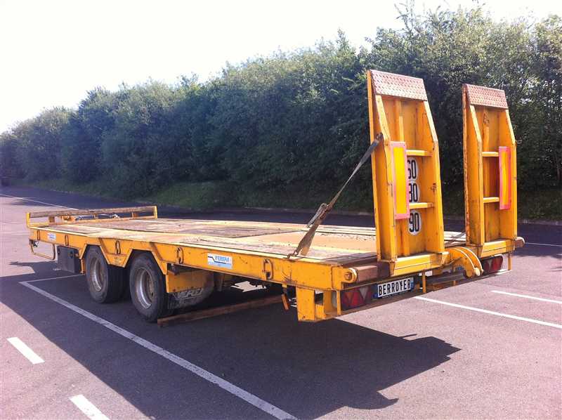 Remorque porte-engins Verem - référence 6399 - 19T PTC - 2 essieux - plateau basculant_2