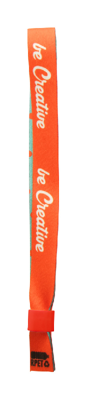 Bracelet festival personnalisable - polyester RPET - impression sublimation recto-verso - fermoir de sécurité coloré_2