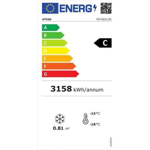 Armoire réfrigérée vitrée négative 670L MCF8601GR Atosa_2