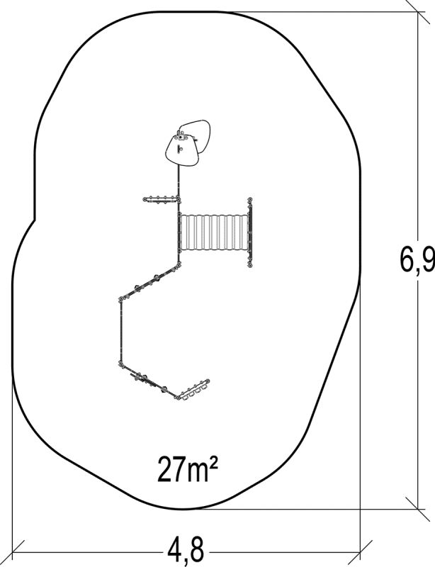 Diabolo Baby - Structure pour aire de jeux Proludic - Largeur 3,87 m - Réf. J38709® - Pour enfants dès 0,5 an_2