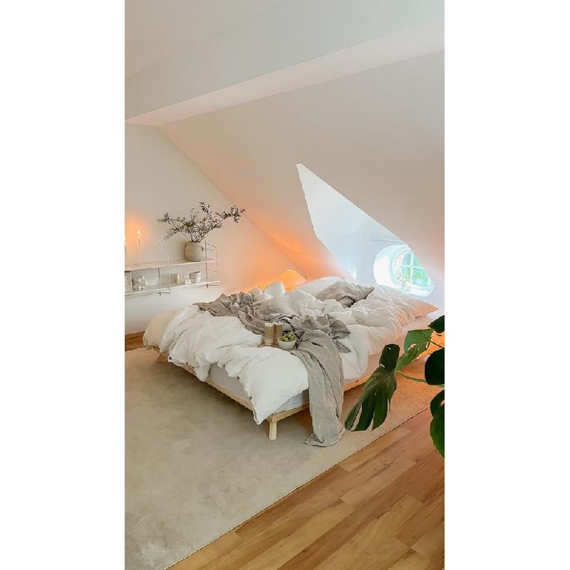 Lit futon Senza Bed en pin naturel - Couchage 180 x 200 cm - Style japonais_2