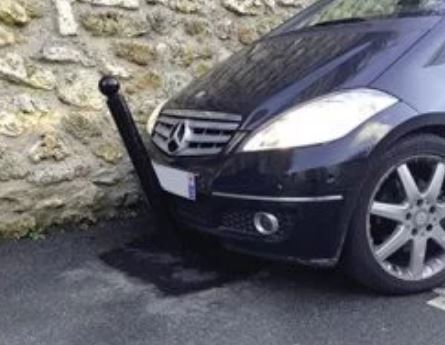 Potelet à mémoire de forme à gorge - Hauteur 600 mm - Tête cylindrique - À sceller dans le béton_2