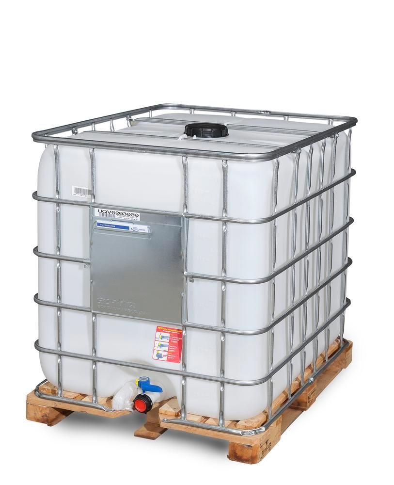 266154w - Cuve IBC 1000 litres - Palette bois, ouverture DN 150, sortie DN 50_2