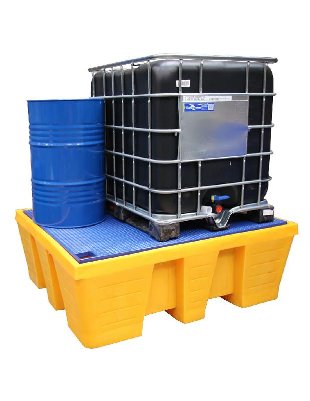 Bac de rétention 1000 litres plastique + caillebotis - Caillebotis plastifié_2