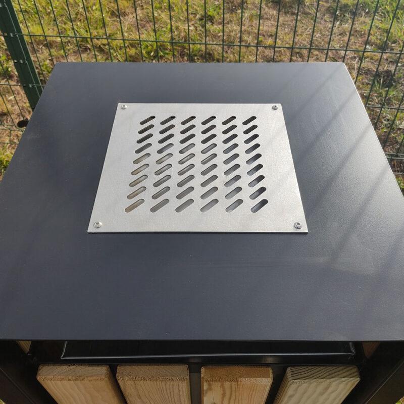 Corbeille City avec cendrier inox_2