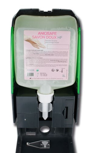 Distributeur mural de savon liquide CPA ANIOS - Hygiène médicale - Compact et sécurisé_2