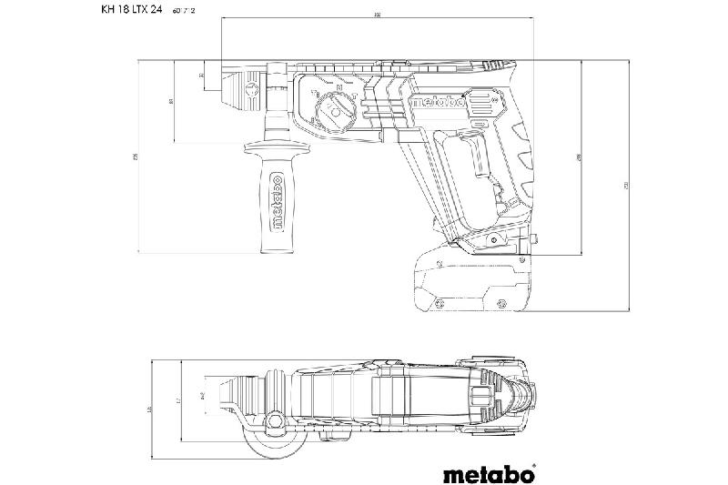 Marteau perforateur burineur 18 V sans fil KH 18 LTX 24 - 2 x 5,2 Ah Li-Power, ASC 55_2
