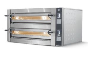 Four à pizza avec sole fixe, façade en acier inoxydable arrondie - Cuppone Michelangelo_2