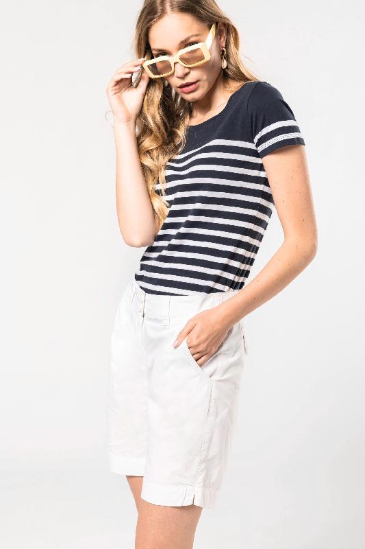 Bermuda femme Kariban - Réf : K764 - 100% coton baby canvas pré-rétréci - Toucher peau de pêche - Plusieurs couleurs et tailles disponibles_2