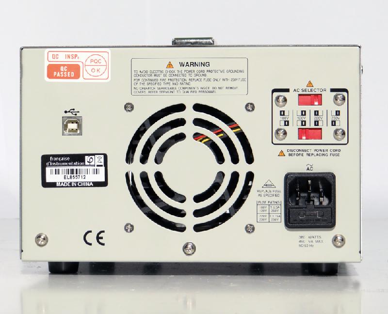 FI1543 - Alimentation quadruple programmable, 2x[30 V / 3 A], 5 V / 1 A, 10 V / 1 A, puissance 195 W, avec interface USB et écran LCD_2
