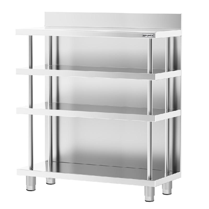 Table de travail de bar inox - 1000 x 600 mm - Étagère basse_2