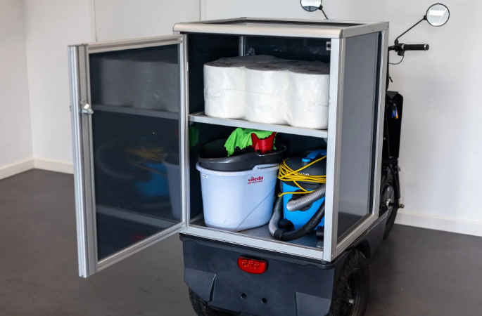 Triporteur électrique Cobrane A1 - avec caisson cargo - Charge embarquée 100kg - Compact et polyvalent_2