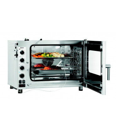 Four mixte à vapeur professionnel en acier inoxydable, simple à utiliser - silverstream 5111m réf. 116726 bartscher_2
