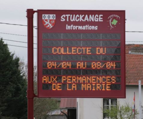 Panneau d'affichage lumineux d'information multi-lignes pour les communes: lieux publics, mairies... - Radars pédagogiques Série AFFMUM_2