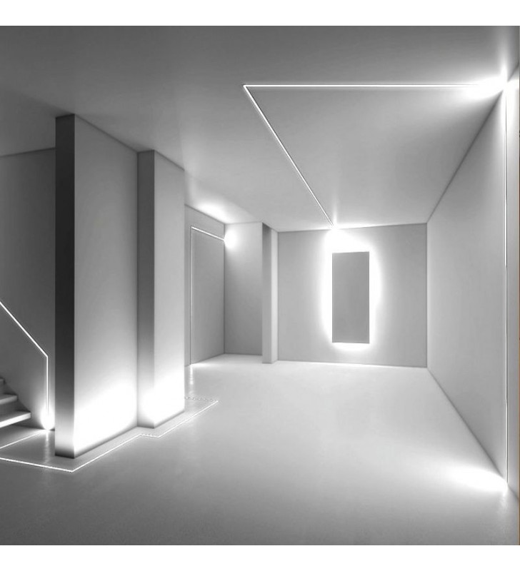 Profilé aluminium en U 2m avec diffuseur opale - Référence Profalslimu - Ultra mince pour ruban LED_2