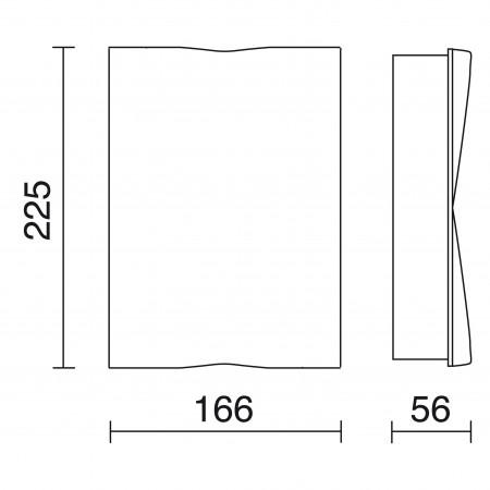 Applique Aldiola IP66 LED COB 52W 3000K - 3400 lumens - éclairage haut et bas - coloris gris_2