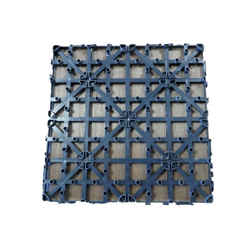 Caillebotis en composite coextrudé haute densité 30x30 cm - Coloris ambre - Surface couverte 0.091 m² par dalle - 11 dalles/m²_2