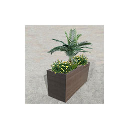 Jardinière 100 % plastique recyclé - BOREA - Lattes horizontales languette-rainure - Plusieurs coloris disponibles_2