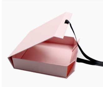 Boîte cadeau pliante magnétique avec ruban - Guangzhou Ouhai Printing Material Co - 157g/m2 - carton luxe_2