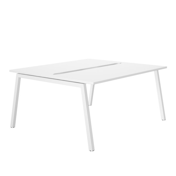 Bureau Bench collaboratif - Connexion, idéal pour aménagement d'espace partagé et optimisé_2