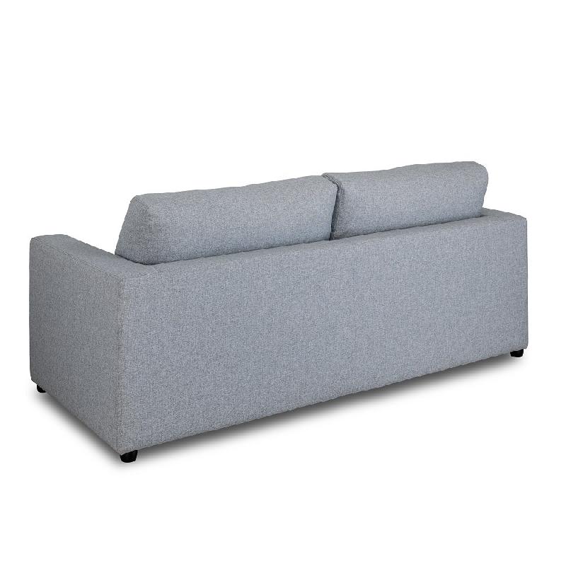 Canapé convertible PRIMO - Ouverture express 140 cm - Dossier moelleux - Matelas 14 cm - Tweed gris clair_2
