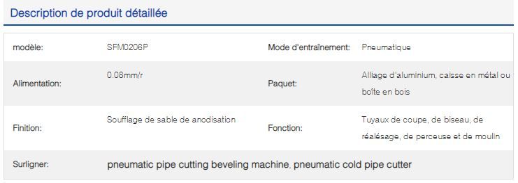 SFM0206P - Coupe industrielle Bohyar - Alimentation 0.08mm/r pour tuyaux 2 à 84 pouces O.D._2