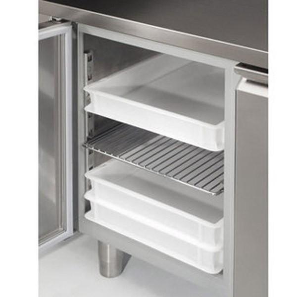 Table de préparation pizza 2 portes 60/40 + plan de travail en granit + vitrine | L2g - PZ2600TN-VRX380_2
