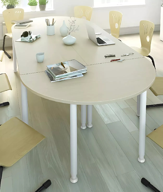 Table polyvalente demi-ronde hauteur fixe ou réglable en hauteur So Granada_2