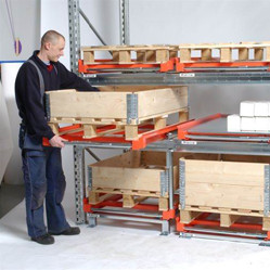 Tiroir à palette / tiroir palette sur lisses - Charge jusqu'à 1 tonne - Extraction 70% ou 100% - Dimensions 800x1200_2