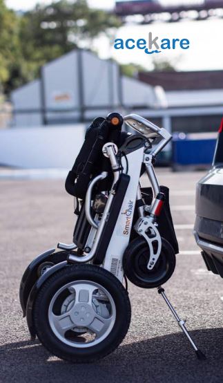 Fauteuil roulant électrique transportable avec dossier semi-inclinable, idéal en terrains accidentés - CITY_2