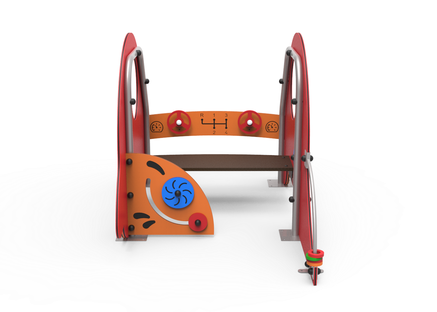 Toboggan pour enfant en métal Gibo JG10 - Structure en acier inoxydable et surface de glissement ondulée_2