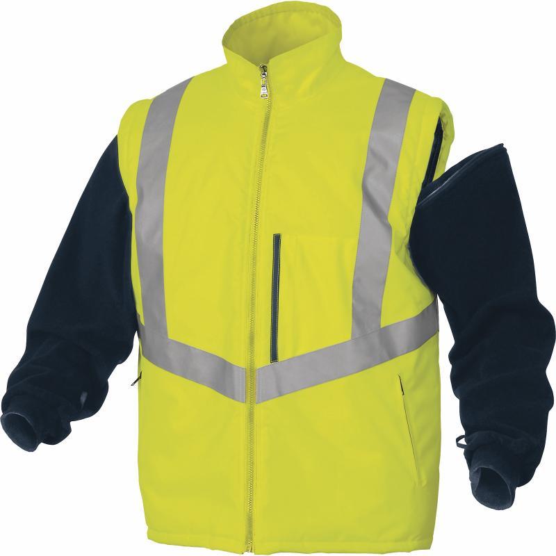 Parka 5 en 1 haute visibilité - polyester oxford enduit PU avec gilet et manches amovibles - Optimum2_2