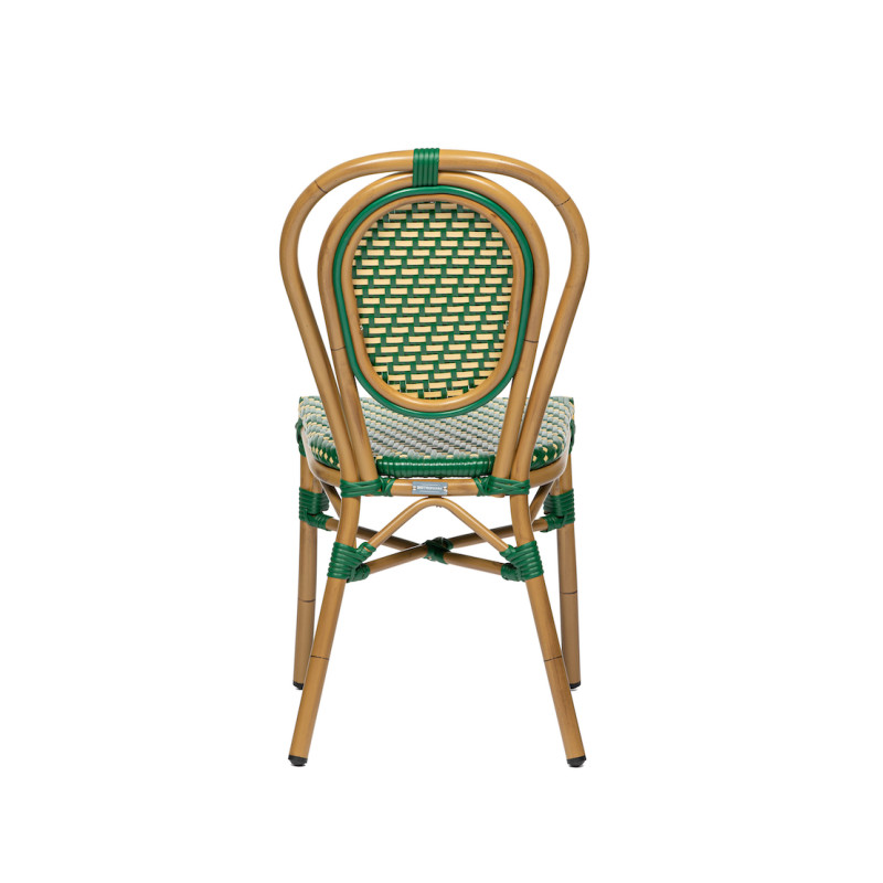 Chaise légère et empilable pour terrasse de restaurant, résistante aux intempéries