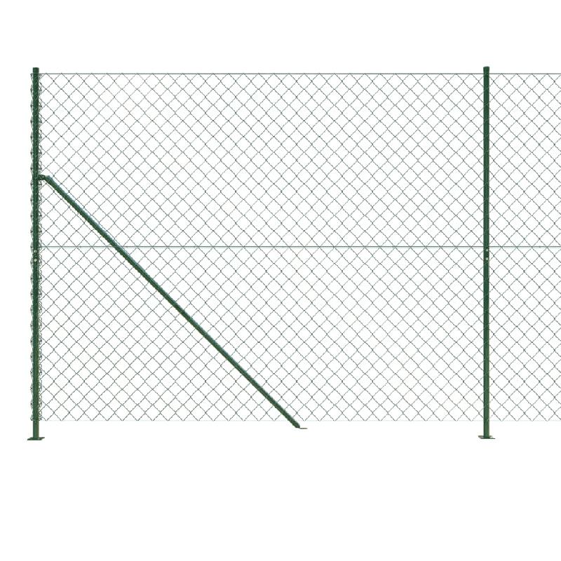 Vidaxl clôture à mailles losangées avec bride vert 1,8x25 m 153949_2