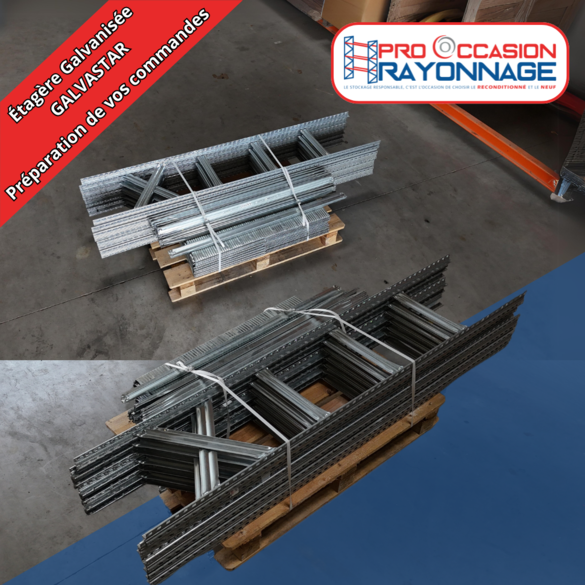 Étagère Galvastar Acier Galvanisé - Hauteur 2000mm, Longueur 1200mm, Profondeur 400mm_2
