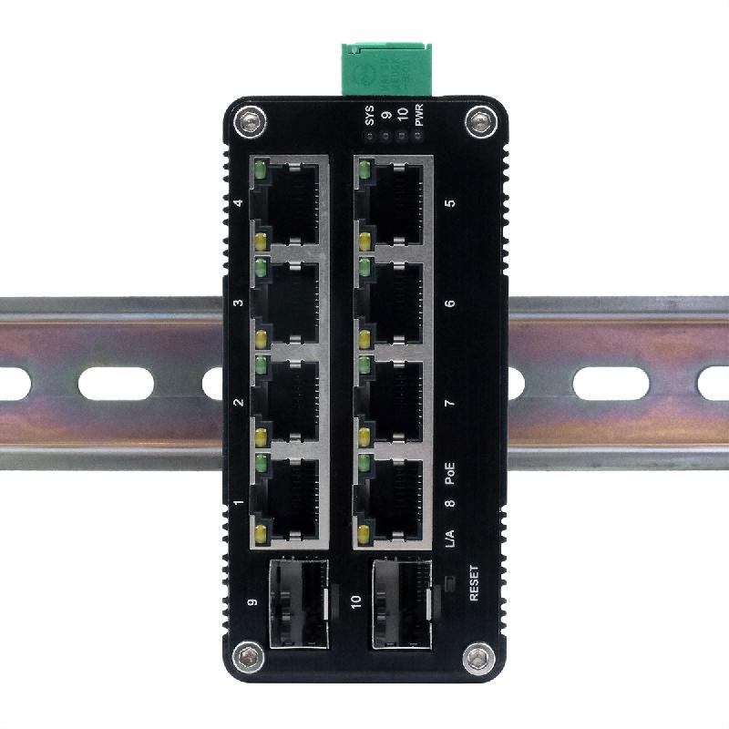 EXSYS EX-62035MPoE-SFP Mini commutateur industriel 8+2 ports Gigabit SFP PoE+, géré par le Web_2