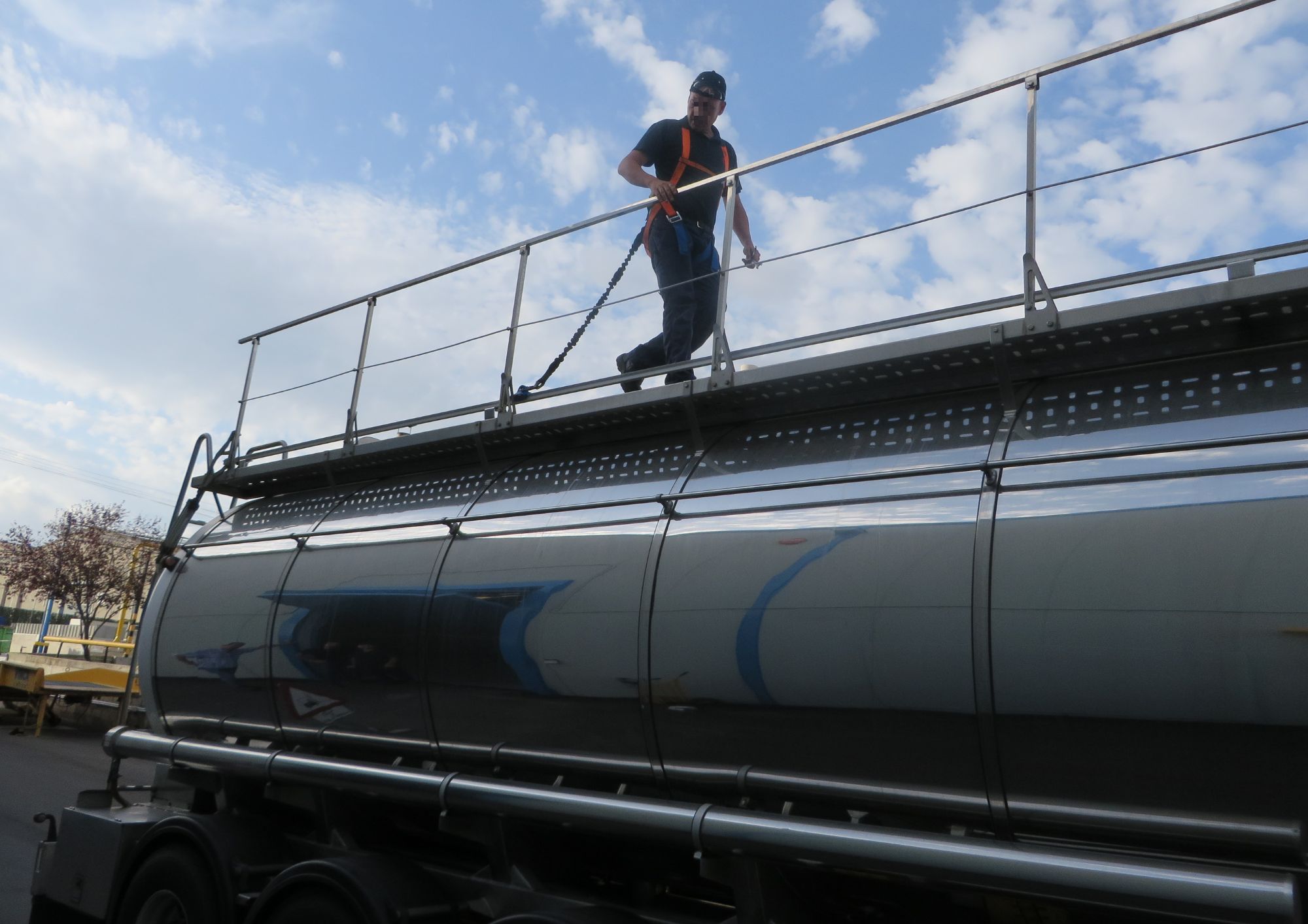 Rail de sécurité - Protection contre les chutes de hauteur - Aluminium anodisé avec chariot inox EN795 classe D_2