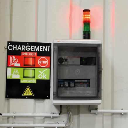 Cale de roue électrique en aluminium - KT12A - Sécurisation des quais de chargement avec détecteur ultrason et coffret électrique_2