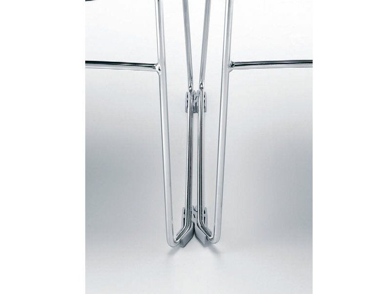 Chaise d'accueil Oda - assise en polypropylène, dossier en résille, piètement acier chromé - modèle empilable et accrochable_2