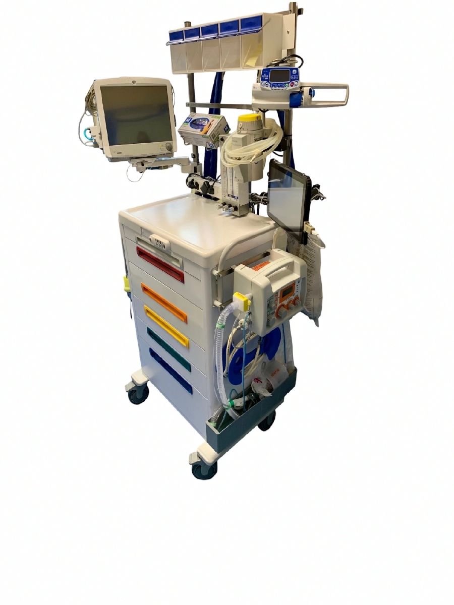 Chariot d'anesthésie et de soins intensifs - JETCART avec dispositif de verrouillage sécurisé et tiroirs modulables_2
